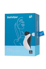 Вакуум-волновой бесконтактный стимулятор клитора Satisfyer Orca, силикон, черный, 11,5 см.