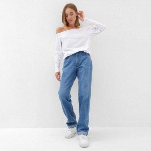 Лонгслив на одно плечо женский MINAKU OVERSIZE FIT: цвет белый