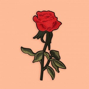 Термоаппликация «Роза», 23 ? 15,5 см, цвет красный