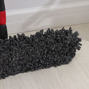 Швабра для мытья пола Доляна, плоская, микрофибра букли, железный флаундер, телескопическая стальная ручка, 62x13x84(130) см