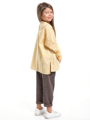 Рубашка для девочки (152-164см) UD 7983-1(4) желтая клетка
