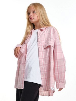 Рубашка для девочки (128-146см) UD 7983-2(3) розовая клетка