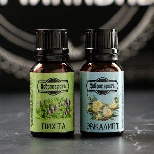 Набор для бани «Ценителю», 8 в 1: шапка, тапочки, веник, запарка 2 шт., масло 2 шт., шампунь, в подарочной коробке, «Добропаровъ Премиум»