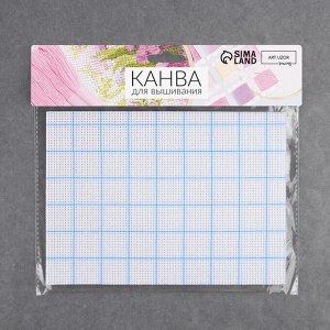 Канва для вышивания, в клетку, №11, 30x20 см, белая