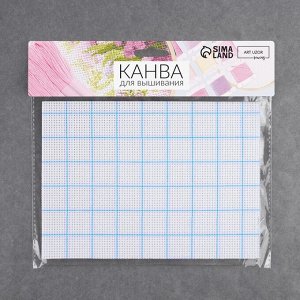 Канва для вышивания, в клетку, №11, 30 x 20 см, цвет белый