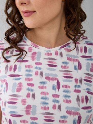 Футболка Женская футболка летняя хлопковая из высококачественного полотна, выполнена из хлопковой ткани с добавлением эластана. Оригинальная модель с удлиненной спинкой и и короткими рукавами. Такая ф