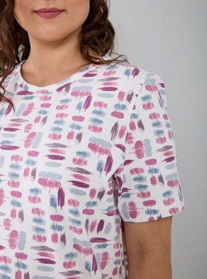 Футболка Женская футболка летняя хлопковая из высококачественного полотна, выполнена из хлопковой ткани с добавлением эластана. Оригинальная модель с удлиненной спинкой и и короткими рукавами. Такая ф