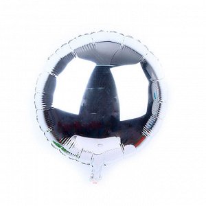 Шар оформительский Круг, серебро, 1 шт. (18''/46 см)