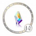 Стразы пришивные де-арт Crystal AB 13х23 мм
