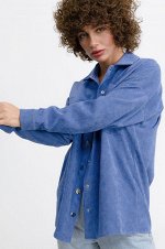 Женская вельветовая рубашка оверсайз на кнопках
