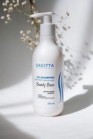 Шампунь для волос безсульфатный Кератин объем Beauty Base KV-Shampoo Keratin Volume care 250 мл Sagitta
