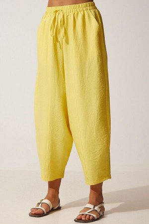 Женские желтые брюки Airobin Shalwar с карманами OH00046