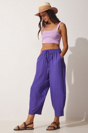 Женские фиолетовые брюки Airobin Shalwar с карманами OH00046