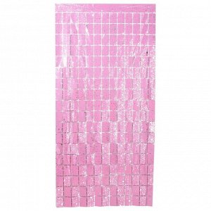 Праздничный занавес «Звёзды», р. 200 х 100 см, розовый