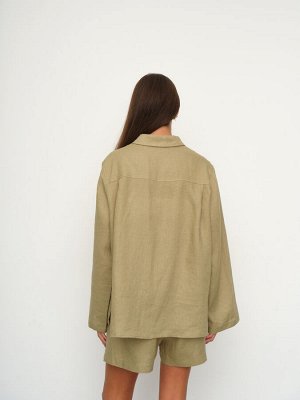 Рубашка короткая  S021_Olive Yellow/Салатовый