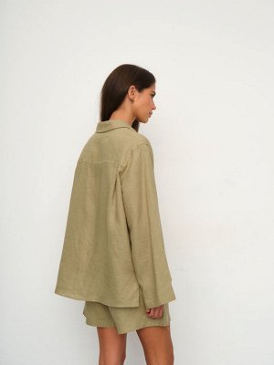 Рубашка короткая  S021_Olive Yellow/Салатовый