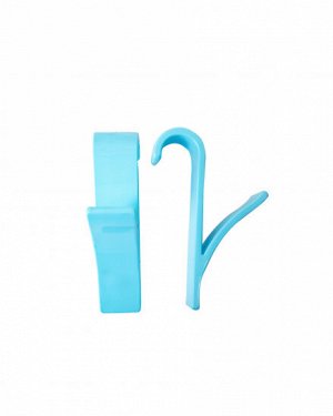 Комплект крючков на полотенцесушитель (цвет: голубой, в комплекте 2 шт.), d=20мм, ABS- пластик.
