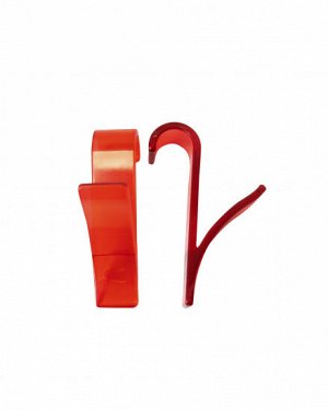 Комплект крючков на полотенцесушитель (цвет: прозрачно-красный, в комплекте 2 шт.), d=20мм, ABS- пластик.