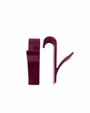 Комплект крючков на полотенцесушитель (цвет: пурпурный, в комплекте 2 шт.), d=20мм, ABS- пластик.