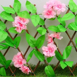 Ограждение декоративное, 110 x 40 см, «Розовые цветы», Greengo