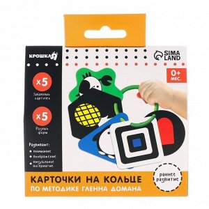 Развивающая игрушка «Цвета» карточки на кольце, по методике Г. Домана, 5 шт.