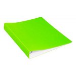 Папка пластиковая 4 кольца 40мм Double Neon DNE0740/4RLETT 0.7мм зеленая (1131701) Бюрократ