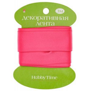 Лента декоративная АТЛАСНАЯ "ФУКСИЯ" 3 м х 25 мм 2-616/15 Альт