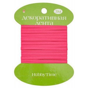 Лента декоративная АТЛАСНАЯ "ФУКСИЯ" 3 м х 3 мм 2-613/15 Альт
