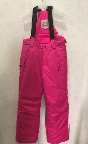 Розовый Торговая марка: Valianly. Зимний полукомбинезон для  детей. Особенности модели: широкие регулируемые лямки, подкладка в верхней части флис, регулируемый пояс, снегозащитная резинка в брюках.