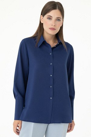 Блуза "Вернисаж" НЬЮ (синяя) Б7134