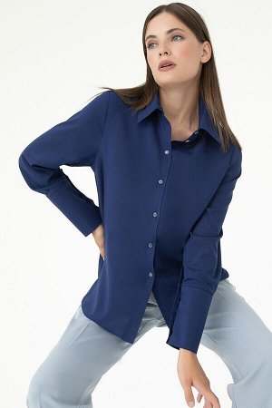 Блуза "Вернисаж" НЬЮ (синяя) Б7134
