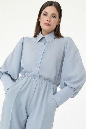 Блуза "Вернисаж" (серо-голубая) Б7137
