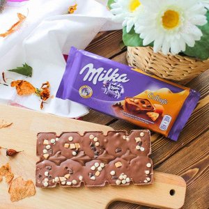 Шоколад Milka Collage Fudge (с карамел.), 93 гр