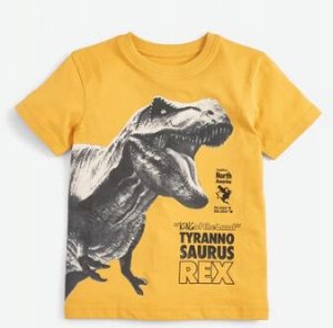 Желтая футболка с динозавром