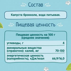 ФРУТОНЯНЯ Пюре 80г брокколи