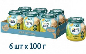 ФРУТОНЯНЯ Пюре 100г мясо индейки-овощи большая упаковка 6 шт