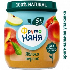 ФРУТОНЯНЯ Пюре 100г яблоко-персик натуральное