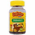 L&#039;il Critters, Витамин C + цинк и эхинацея, 60 жевательных таблеток
