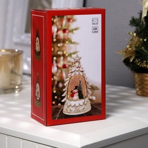 Светодиодная фигура «Дед Мороз с подарками» 9 x 15 x 4 см, пластик, батарейки АААх2 (не в комплекте), свечение тёплое белое