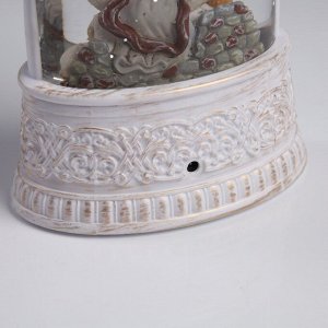 Светодиодная фигура «Свеча с ангелом» 12.3 x 24 x 8 см, пластик, батарейки ААх3 (не в комплекте), USB, свечение тёплое белое