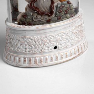 Светодиодная фигура «Свеча с ангелом» 12.3 x 24 x 8 см, пластик, батарейки ААх3 (не в комплекте), USB, свечение тёплое белое