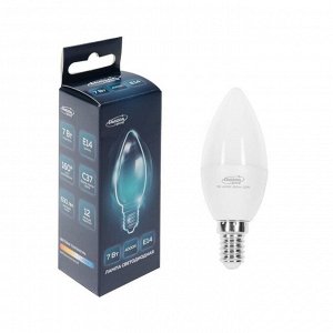 Лампа светодиодная Luazon Lighting, C37, 7 Вт, E14, 630 Лм, 4000 К, дневной свет