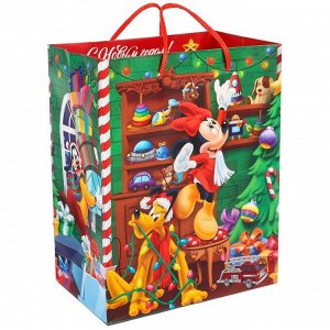 Пакет ламинат вертикальный, "Новогодняя почта", 18 x 23 x 11,5 см, Микки Маус и его друзья