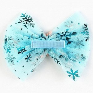 Бант заколка для волос новогодняя Princess, 11,5 х 11 см