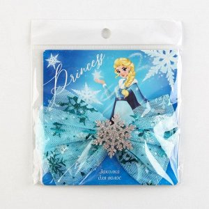 Бант заколка для волос новогодняя Princess, 11,5 х 11 см