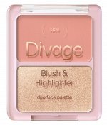 Диваж DIVAGE Палетка для лица 01 Диваж Duo Face Palette тон 01, Divage