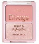 Диваж DIVAGE Палетка для лица 02 Диваж Duo Face Palette тон 02, Divage