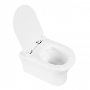 Унитаз подвесной BelBagno Ancona, безоб, м/лифт, метал. кр. (BB1224CHR-SM+BB2011SC)***