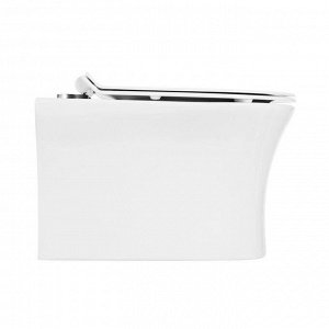 Унитаз подвесной BelBagno Ancona, безоб, м/лифт, метал. кр. (BB1224CHR-SM+BB2011SC)***