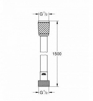 Шланг д/душа GROHE Relexaflex, 1500 мм, хром (45973001)